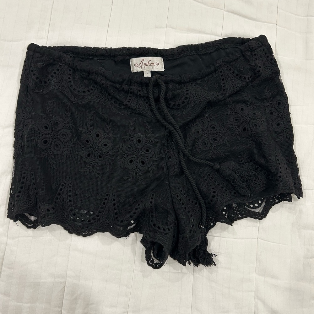 Arnhem Black Lace Shorts